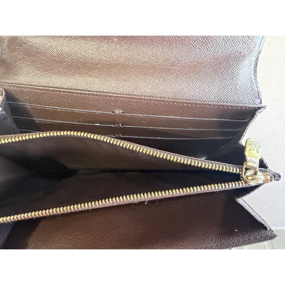 Authentic Louis Vuitton Damier Sarah Wallet Long Wallet w/ Box Dust Bag & COA - Picture 9 of 10
